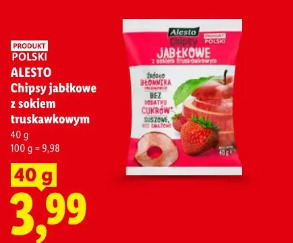 Alesto Chipsy jabłkowe z sokiem truskawkowym