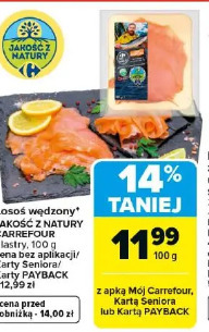 Łosoś wędzony JAKOŚĆ Z NATURY CARREFOUR