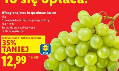 Winogrona jasne bezpestkowe