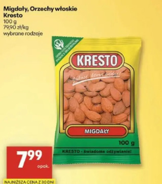 Migdały, Orzechy włoskie Kresto