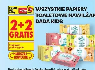 Wszystkie papiery toaletowe nawilżane Dada Kids