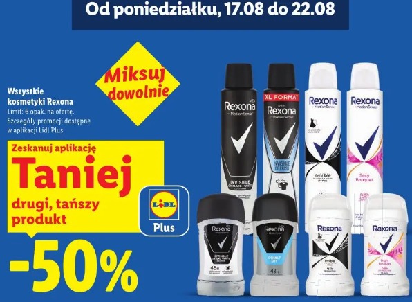 Rexona wszystkie kosmetyki