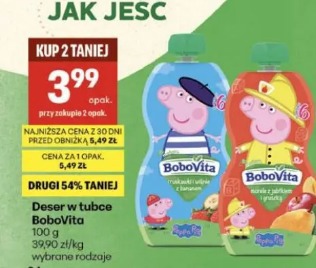 Deser w tubce BoboVita