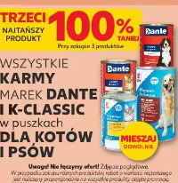 Wszystkie karmy marek Dante i K-Classic w puszkach dla kotów i psów