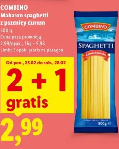 Combino Makaron spaghetti z pszenicy durum