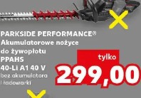 Parkside Performance Akumulatorowe nożyce do żywopłotu PPHAS 41 A1 40 V