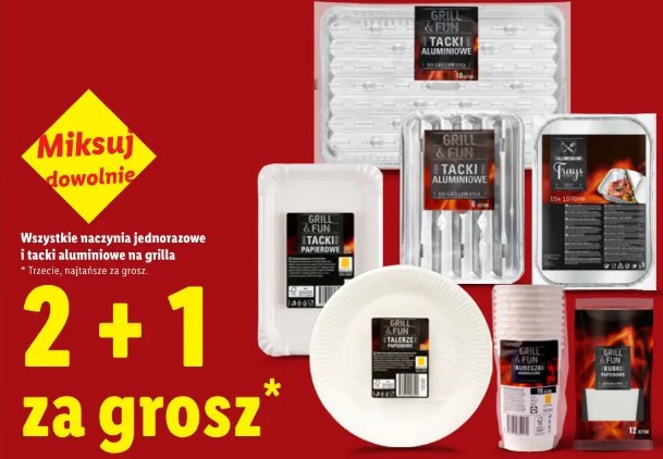 Wszystkie naczynia jednorazowe i tacki aluminiowe na grilla
