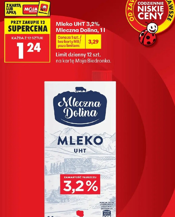 Mleko UHT 3,2% Mleczna Dolina