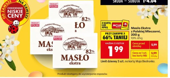 Masło Ekstra z Polskiej Mleczarni