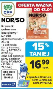 Krewetki gotowane bez głowy Norso