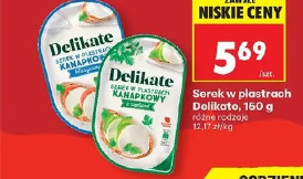 Delikate serek w plastrach kanapkowy