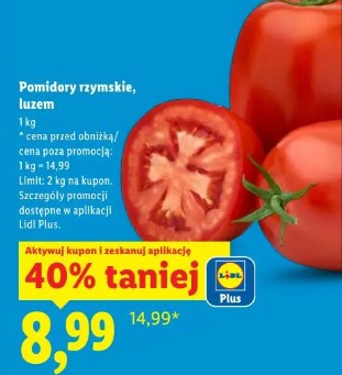 Pomidory rzymskie, luzem