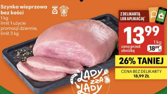 Szynka wieprzowa bez kości