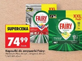 Fairy kapsułki do zmywarki Fairy Platinum Plus, Original