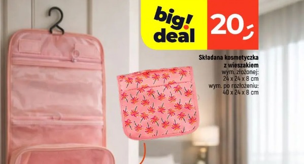 Składana kosmetyczka z wieszakiem