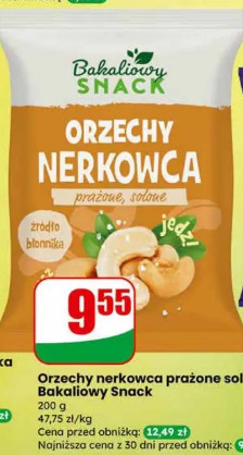 Orzechy nerkowca prażone solone Bakaliowy Snack