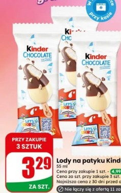 Lody na patyku Kinder Chocolate