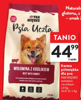 Karma półmiękka dla psa Pan Mięsko wołowina z królikiem