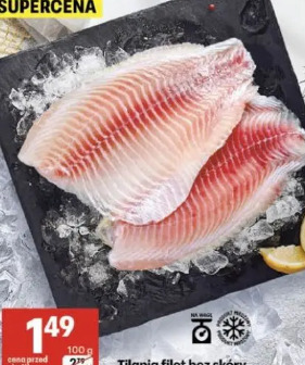 Tilapia filet bez skóry