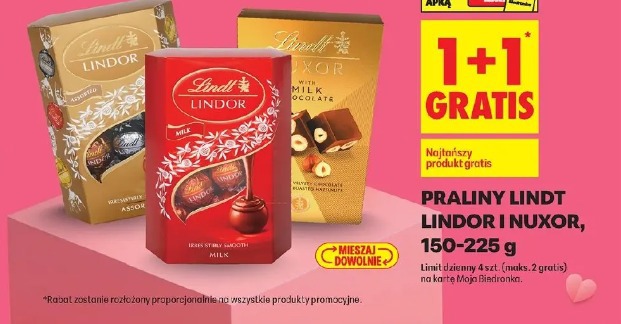 Praliny Lindt Lindor i Nuxor