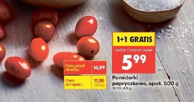Pomidorki papryczkowe, opak. 500 g