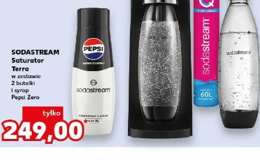 Sodastream Saturator Terra w zestawie z butelki i syrop Pepsi Zero