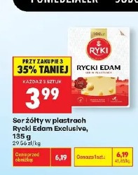 Ser żółty w plastrach Rycki Edam Exclusive