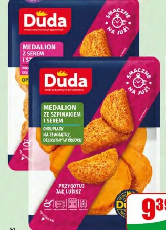 Medalion ze szpinakiem i serem Duda