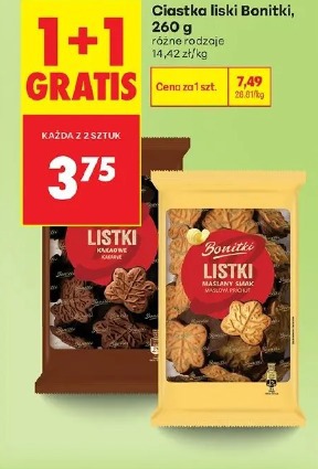 Ciastka liski Bonitki, 260 g różne rodzaje