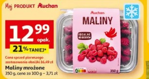 Maliny mrożone Auchan
