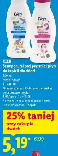 Cien Szampon, żel pod prysznic i płyn do kąpieli dla dzieci