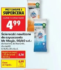 Ściereczki nawilżane do czyszczenia Mr Magic, 50/60 szt.