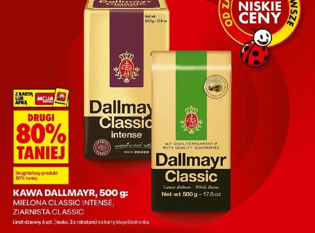 Kawa Dallmayr mielona Classic Intense, ziarnista Classic