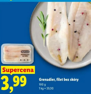 Grenadier, filet bez skóry