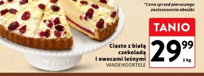 Ciasto z białą czekoladą i owocami leśnymi Vandemoortele