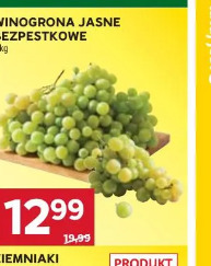 Winogrona jasne bezpestkowe