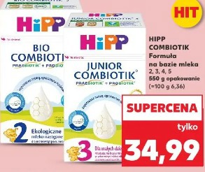 Hipp Combiotik Formuła na bazie mleka 2, 3, 4, 5 550 g opakowanie