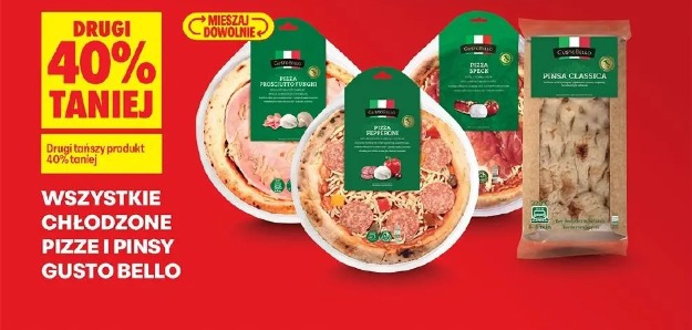 Wszystkie chłodzone pizze i pinsy Gusto Bello
