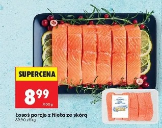 Łosoś porcje z fileta ze skórą