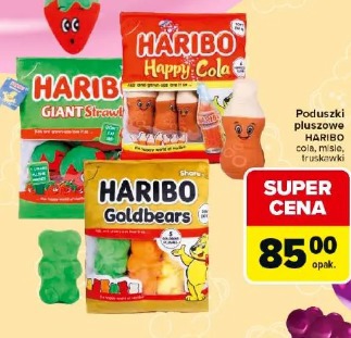 Poduszki pluszowe HARIBO cola, misie, truskawki