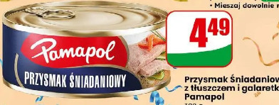 Przysmak śniadaniowy z tłuszczem i galaretką Pamapol