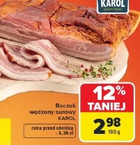 Boczek wędzony surowy KAROL