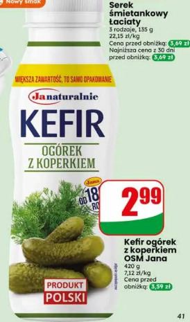 Kefir ogórek z koperkiem OSM Jana