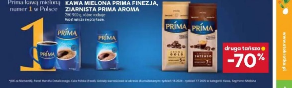 Kawa mielona Prima Finezja, ziarnista Prima Aroma