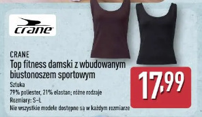 Crane Top fitness damski z wbudowanym biustonoszem sportowym