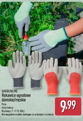 GARDENLINE Rękawice ogrodowe damskie/męskie