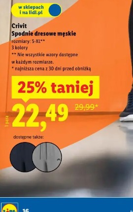 Crivit Spodnie dresowe męskie