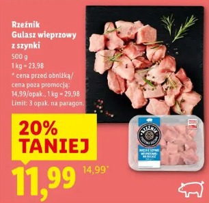 Rzeźnik Gulasz wieprzowy z szynki