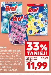 Bref Zawieszki do WC Power Aktiv, Color Aktiv, Brilliantz, Deluxe, Perfume różne rodzaje