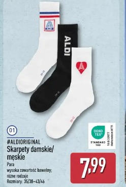 Aldioriginal Skarpety damskie/męskie